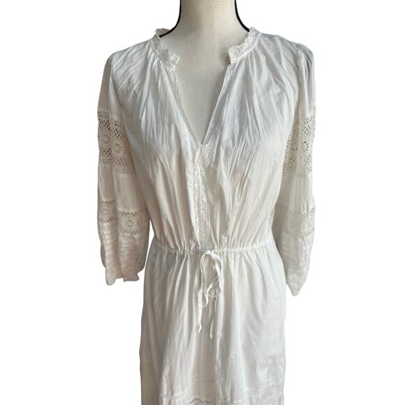 Velvet by Graham & Spencer White Cotton Eyelet Midi Dress Women’s Small NWT - Picture 5 of 8